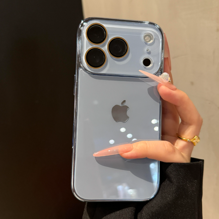 Crystal Glass Electroplating Mobile Phone Case for iPhone Series