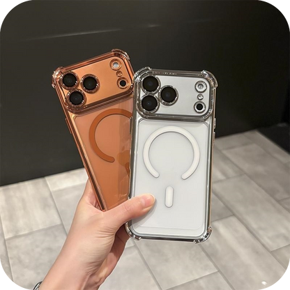 iPhone 17 Corner Airbags Magnetic Shockproof Ice-Clear Case