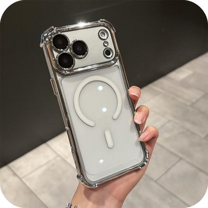 iPhone 17 Corner Airbags Magnetic Shockproof Ice-Clear Case