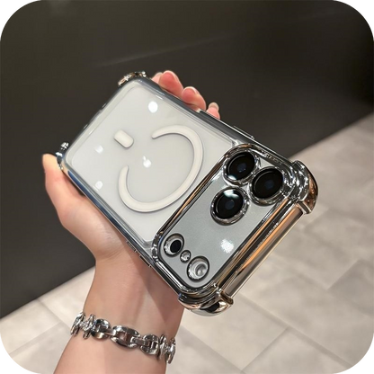 iPhone 17 Corner Airbags Magnetic Shockproof Ice-Clear Case
