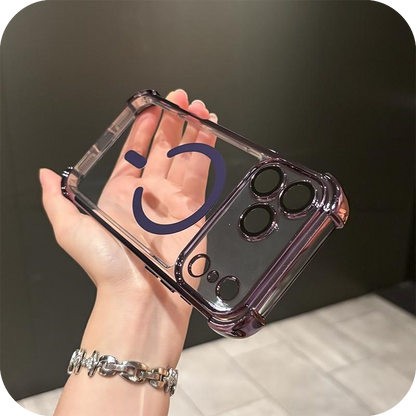 iPhone 17 Corner Airbags Magnetic Shockproof Ice-Clear Case