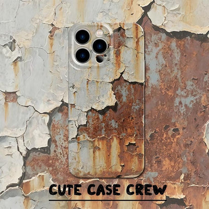 Rusty Track Glossy Pattern iPhone Case with Full Button Coverage | Stylish and Creative