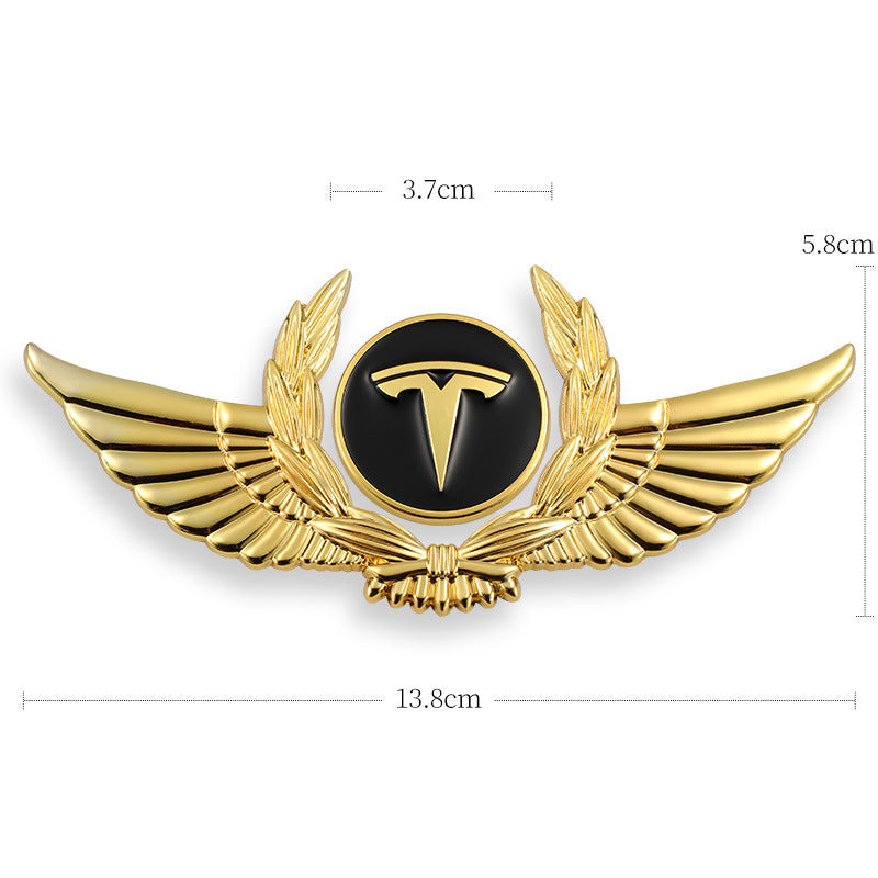 3D car gold body stickers to block scratches decorative stickers wings side label car logo stickers