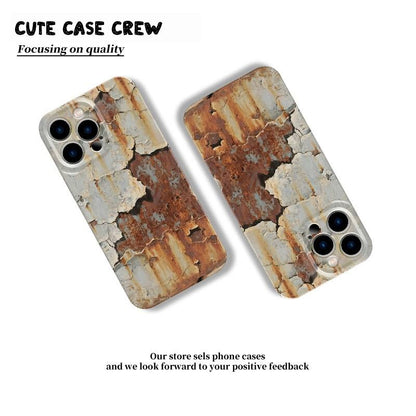 Rusty Track Glossy Pattern iPhone Case with Full Button Coverage | Stylish and Creative