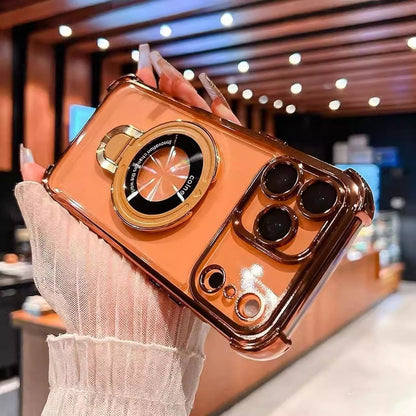 🔥New In Phone Case for iPhone 17 Series - Four Corners Air Cushion Anti-fall Case for iPhone with Invisible Ring Stand