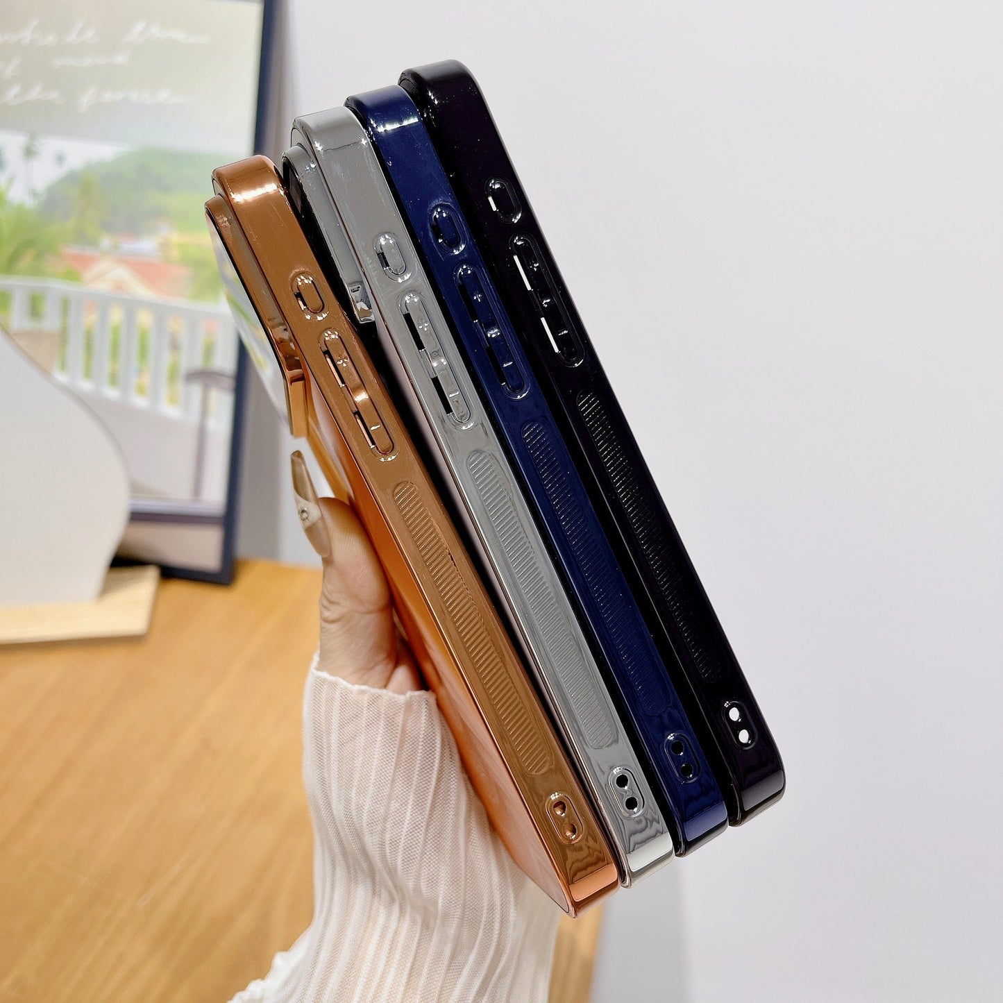 Aurora Laser Square Phone Case for iPhone Series