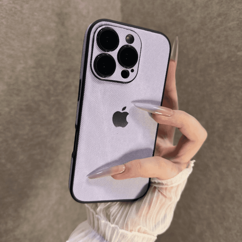 Electroplated Denim Pattern iPhone Case