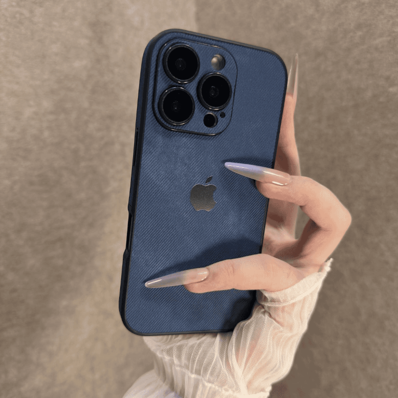 Electroplated Denim Pattern iPhone Case
