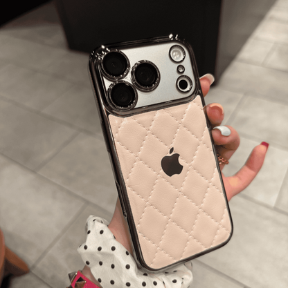 Chanel Style Diamond Leather Mobile Phone Case for iPhone Series