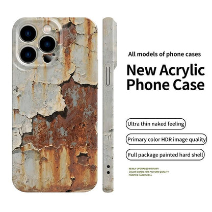 Rusty Track Glossy Pattern iPhone Case with Full Button Coverage | Stylish and Creative