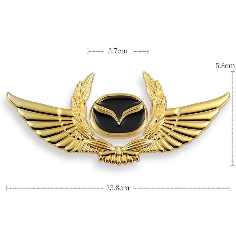 3D car gold body stickers to block scratches decorative stickers wings side label car logo stickers
